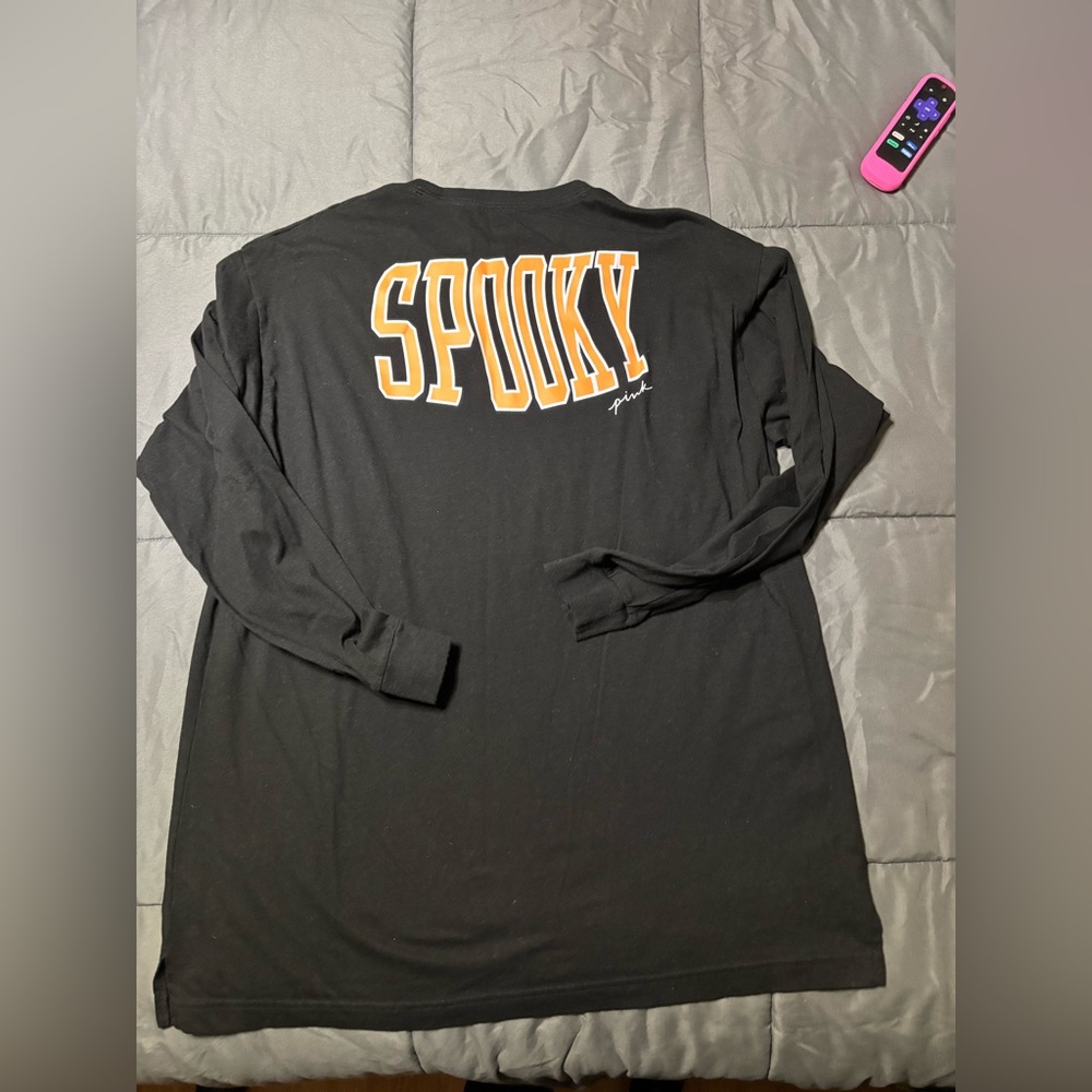 Black Long Sleeve 'Spooky' Shirt by PInk